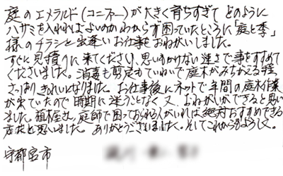 お客様の声