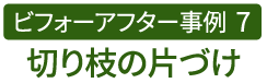 ビフォーアフター事例7（切り枝の片づけ）